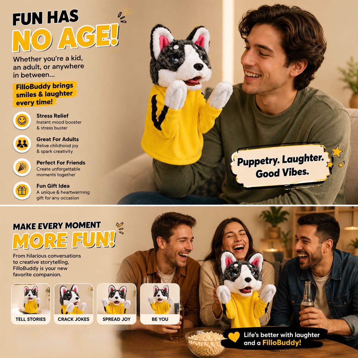 FilloBuddy™ – The Viral Interactive Kung Fu Husky Hand Puppet